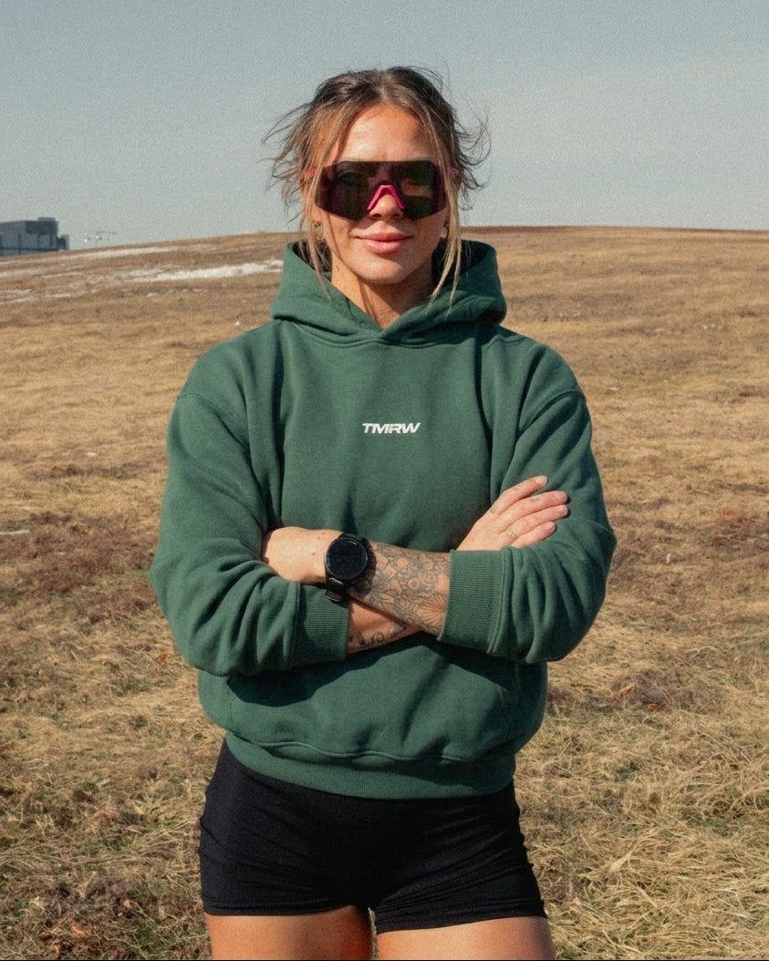 Unisex Cropped Hoodie - Forest